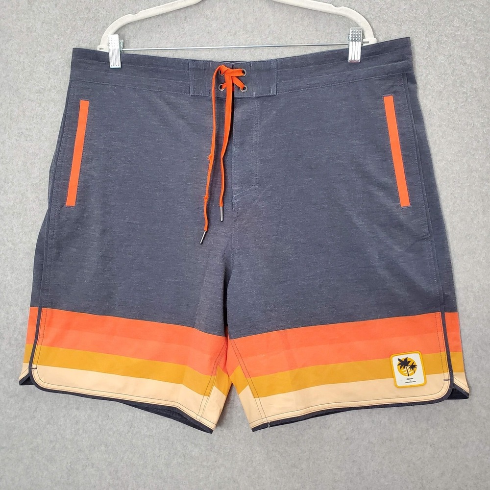 Corona Men Swimwear 38 Gray Boardshorts Logo Outdoor Beach Surt Drawstring READ